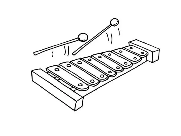 Xylophone musical instrument royalty free stock svg vector and clip art