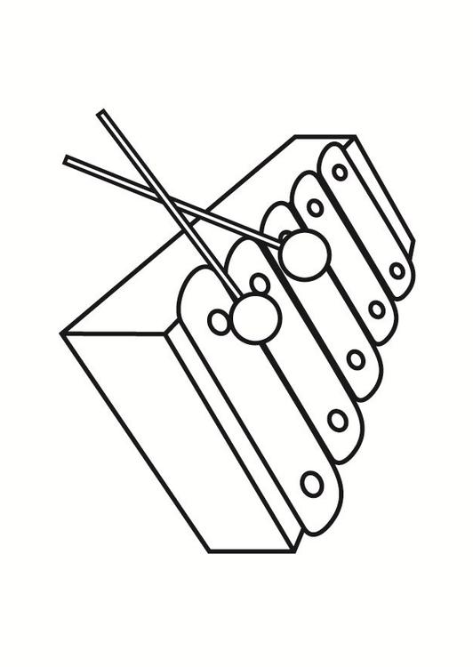 Coloring page xylophone