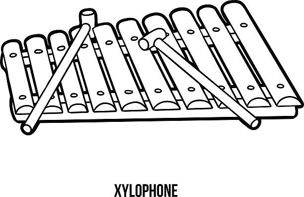 Coloring book musical instruments stock illustration