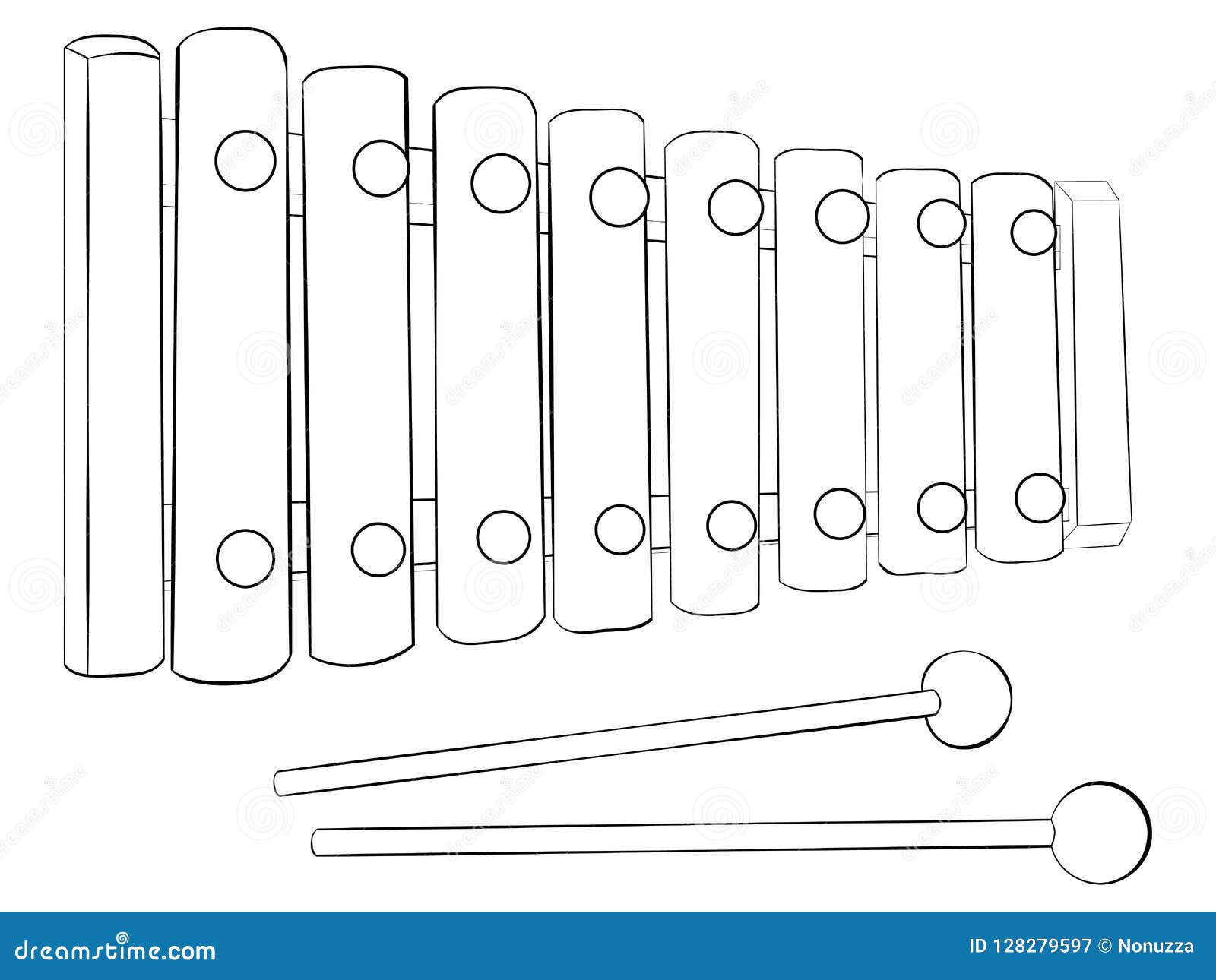 Xylophone coloring page stock illustrations â xylophone coloring page stock illustrations vectors clipart