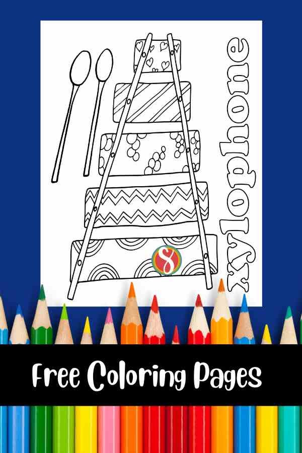 Free music coloring pages â stevie doodles