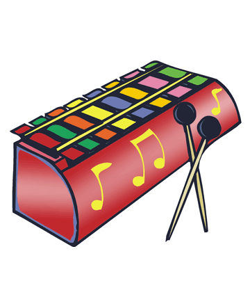 Xylophone coloring pages for kids to color and print