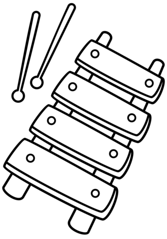 Xylophone coloring page free printable coloring pages