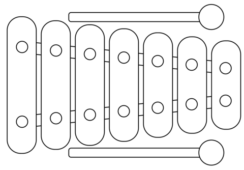 Xylophone coloring page free printable coloring pages