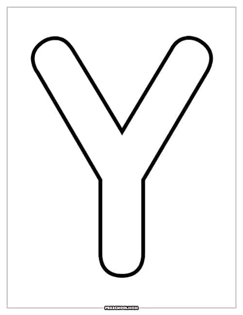 Letter y preschool printables