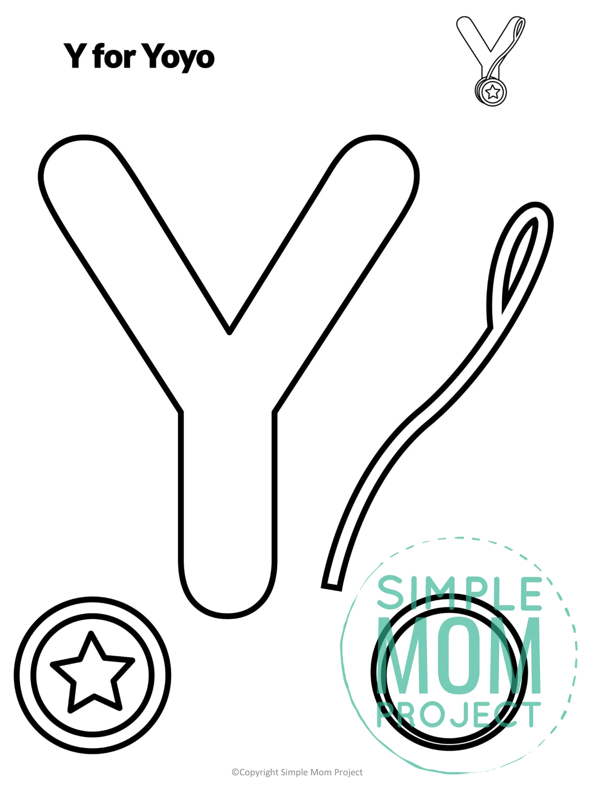 Free printable letter y craft template â simple mom project