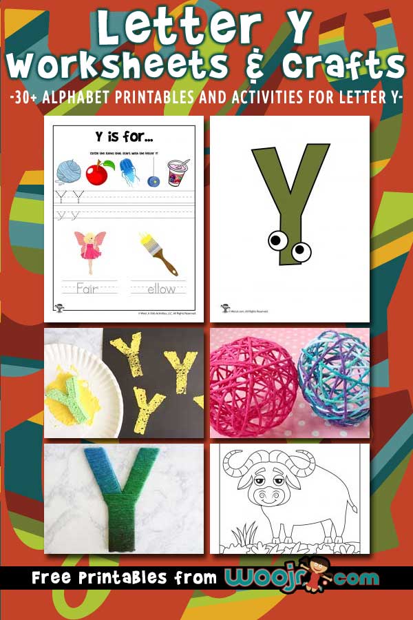 Letter y worksheets crafts woo jr kids activities childrens publishing