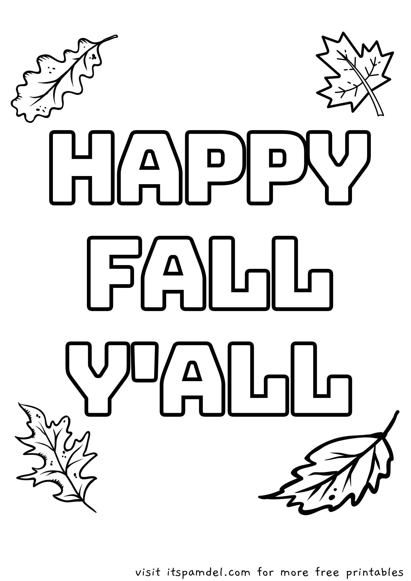 Free printable fall coloring pages for kids its pam del