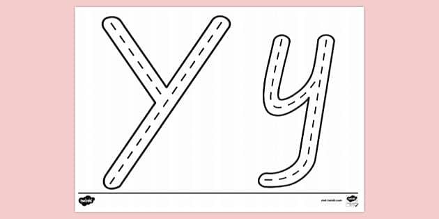 Letter y colouring page colouring sheets
