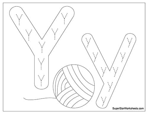 Letter y worksheets