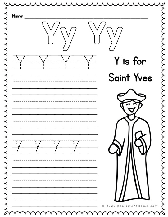 Letter y â catholic letter of the week worksheets and coloring pages