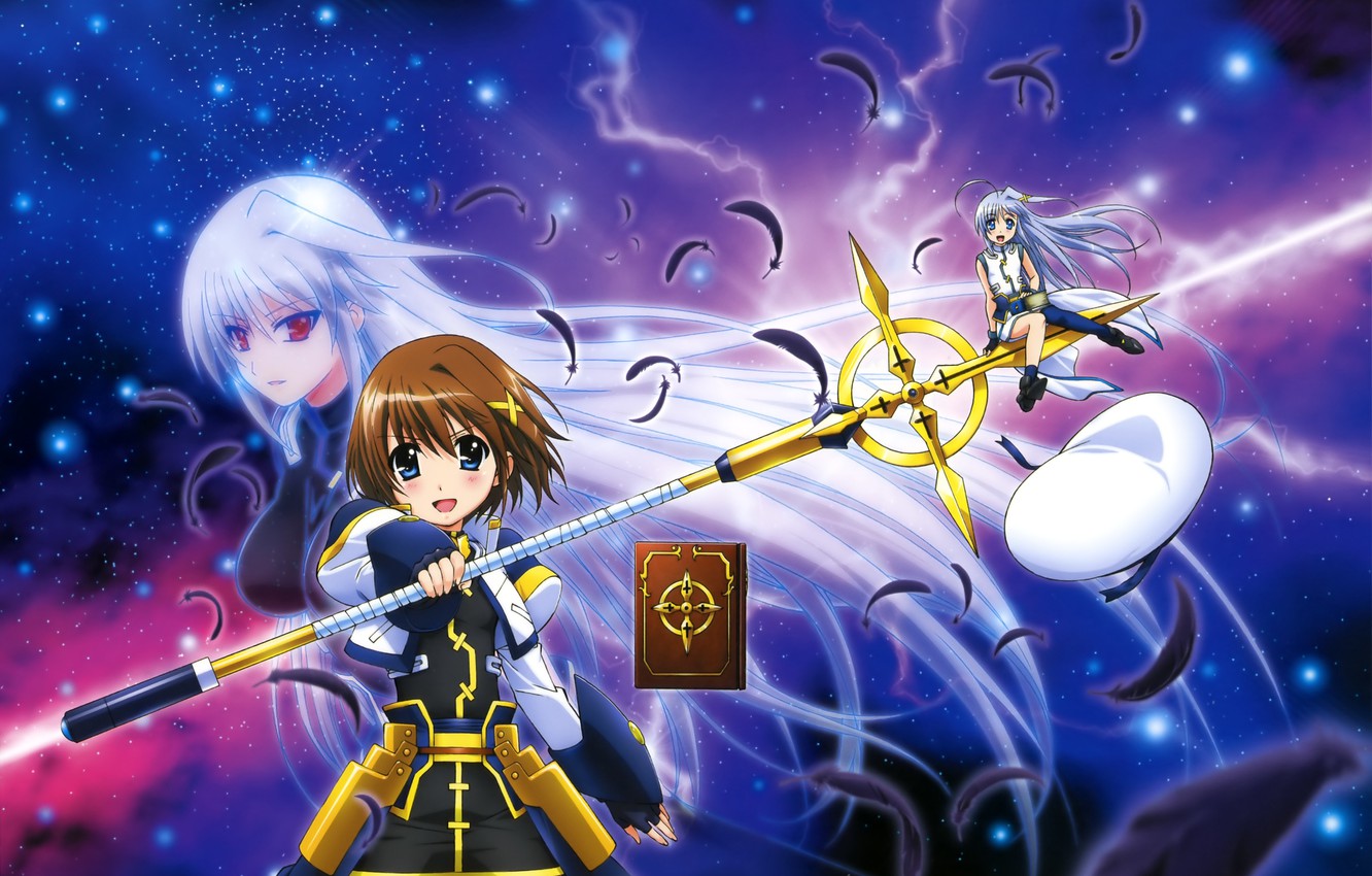 Wallpaper art sword cross mahou shoujo lyrical nanoha reinforce two hayate yagami tome of the night sky images for desktop section ðñðñðµðµ