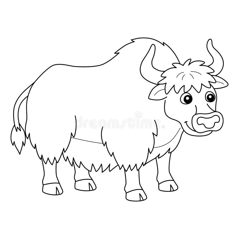 Yak coloring stock illustrations â yak coloring stock illustrations vectors clipart