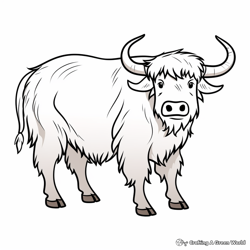 Yak coloring pages