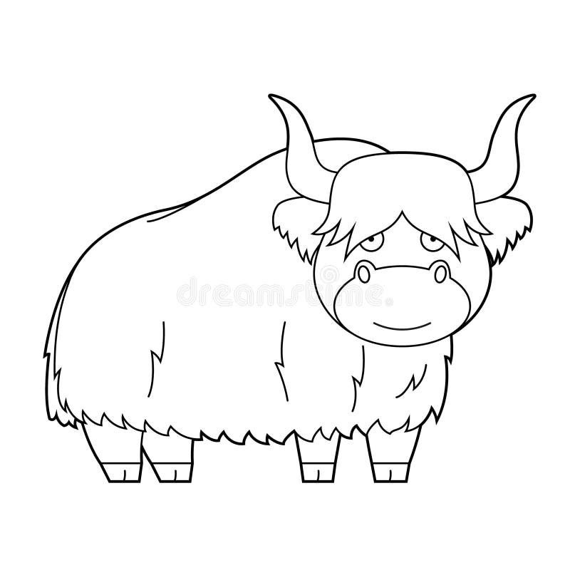 Yak coloring stock illustrations â yak coloring stock illustrations vectors clipart