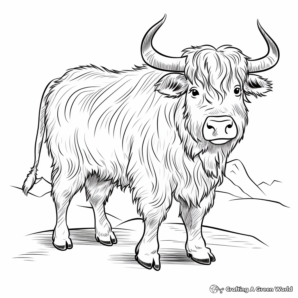 Yak coloring pages