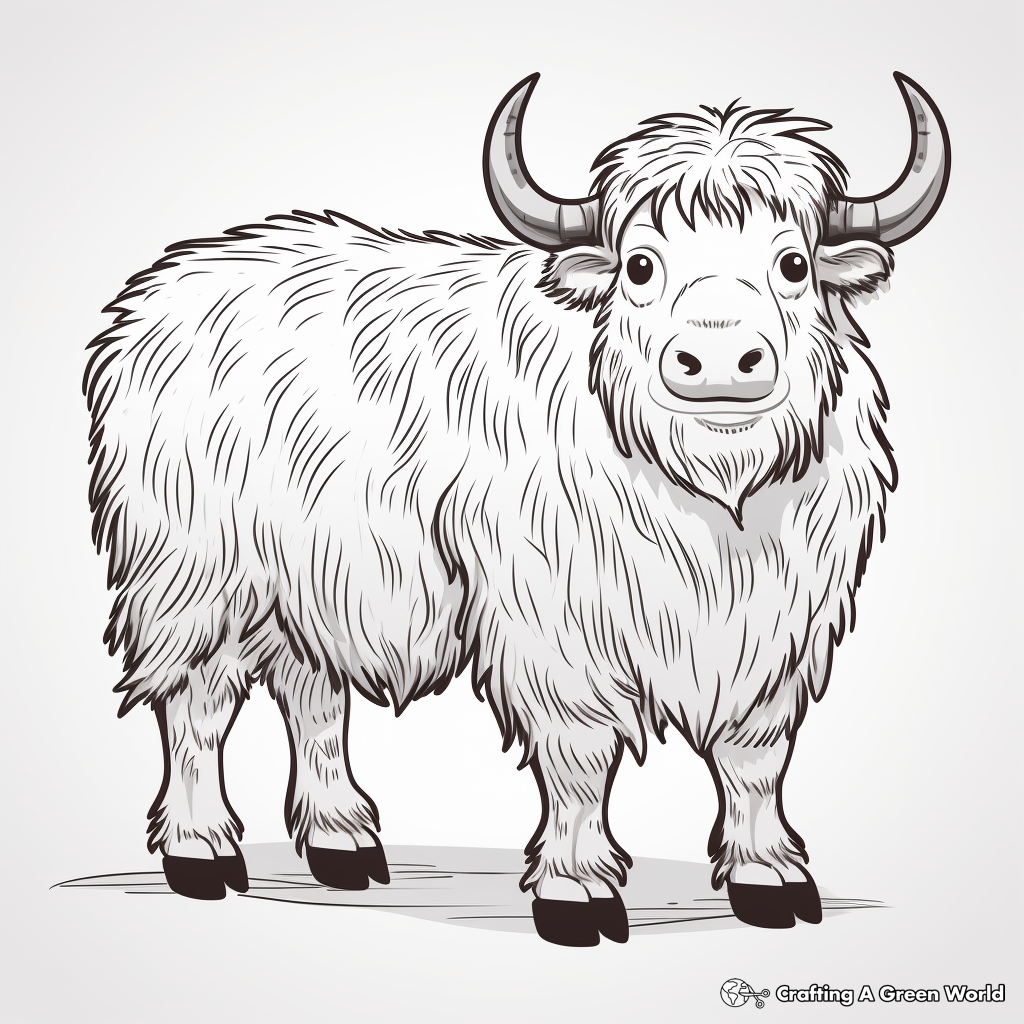 Yak coloring pages