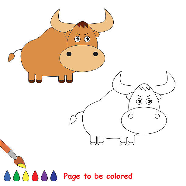 Coloring book yak stock photos pictures royalty