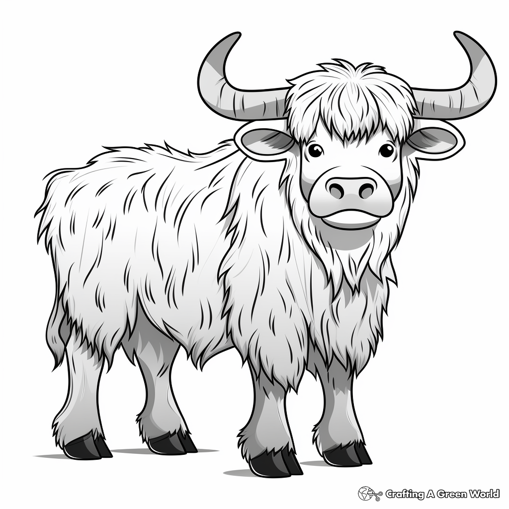 Yak coloring pages