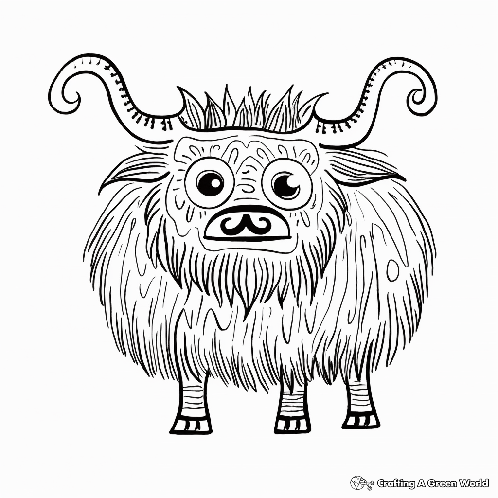 Yak coloring pages