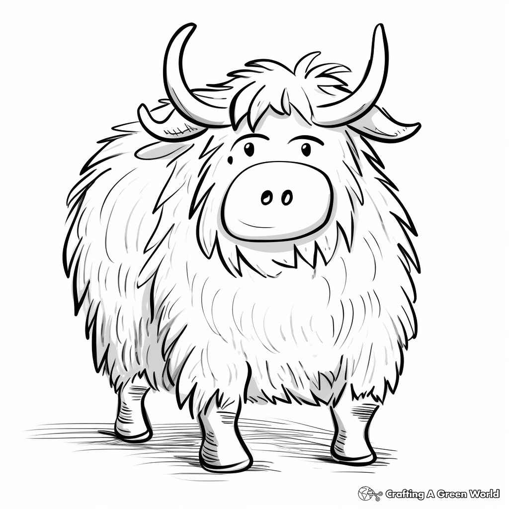 Yak coloring pages