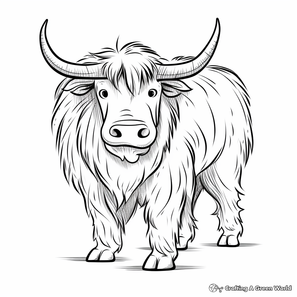 Yak coloring pages