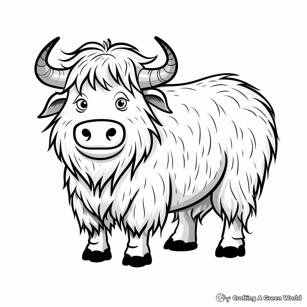 Yak coloring pages