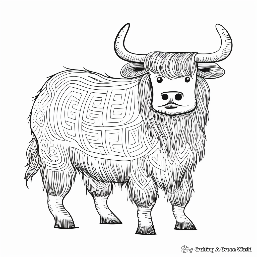 Yak coloring pages