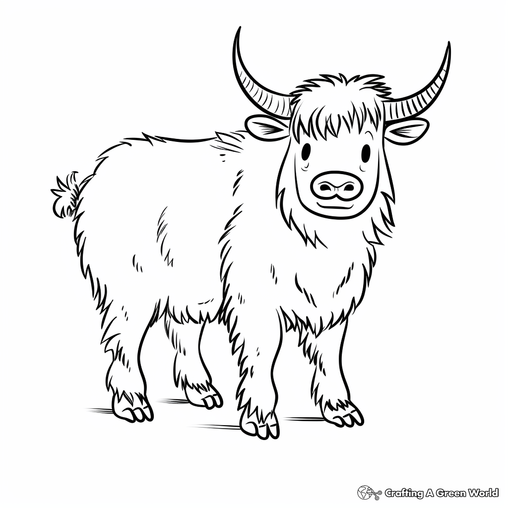 Yak coloring pages