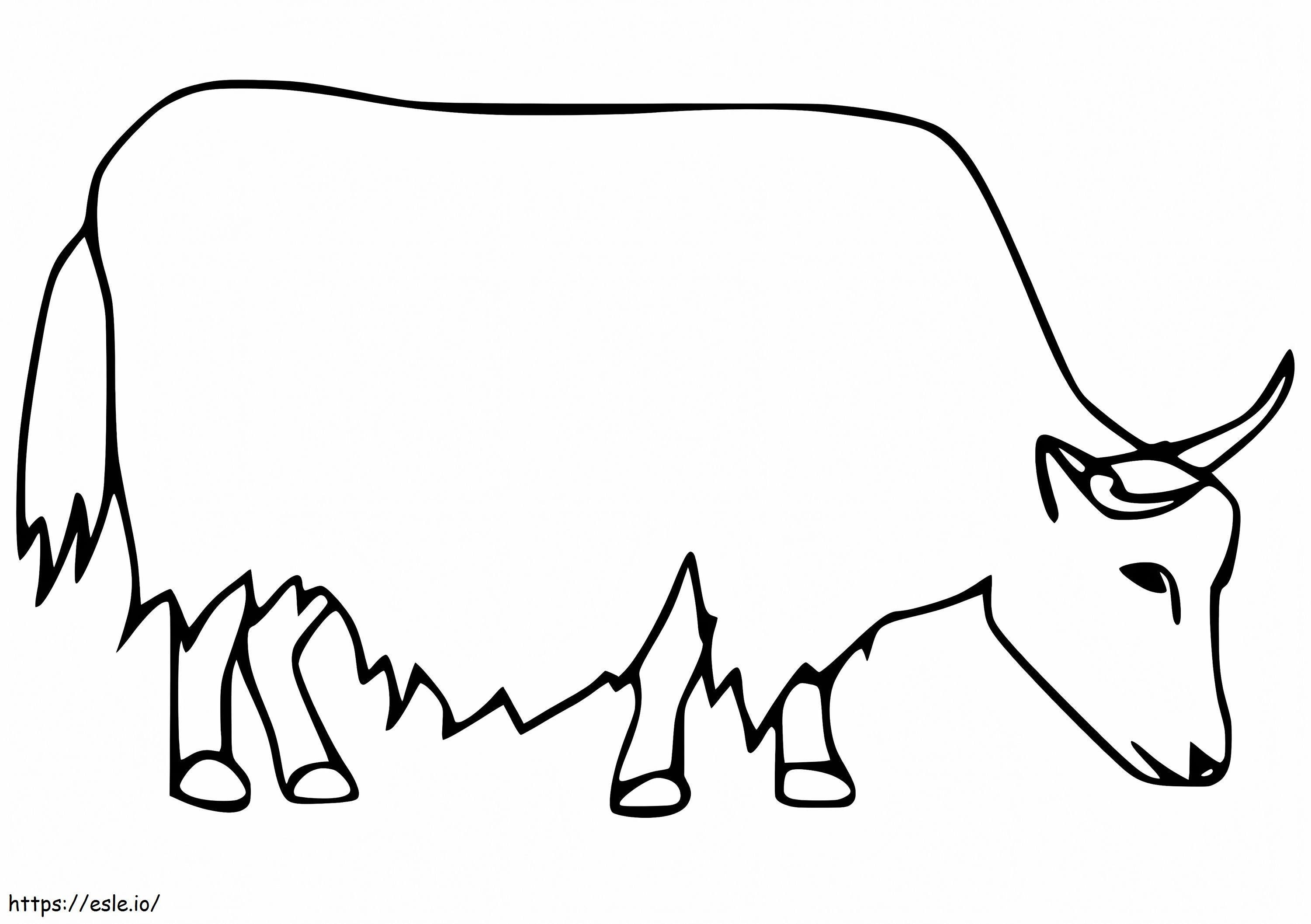 Simple yak coloring page