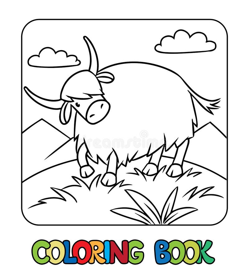 Yak coloring stock illustrations â yak coloring stock illustrations vectors clipart