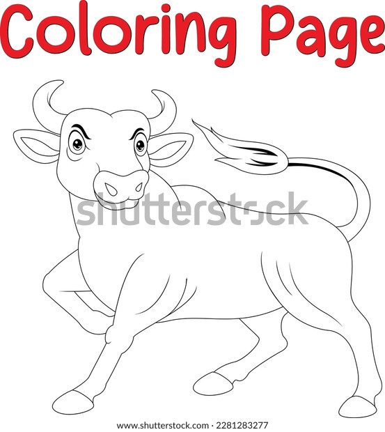 Thousand coloring page bull royalty