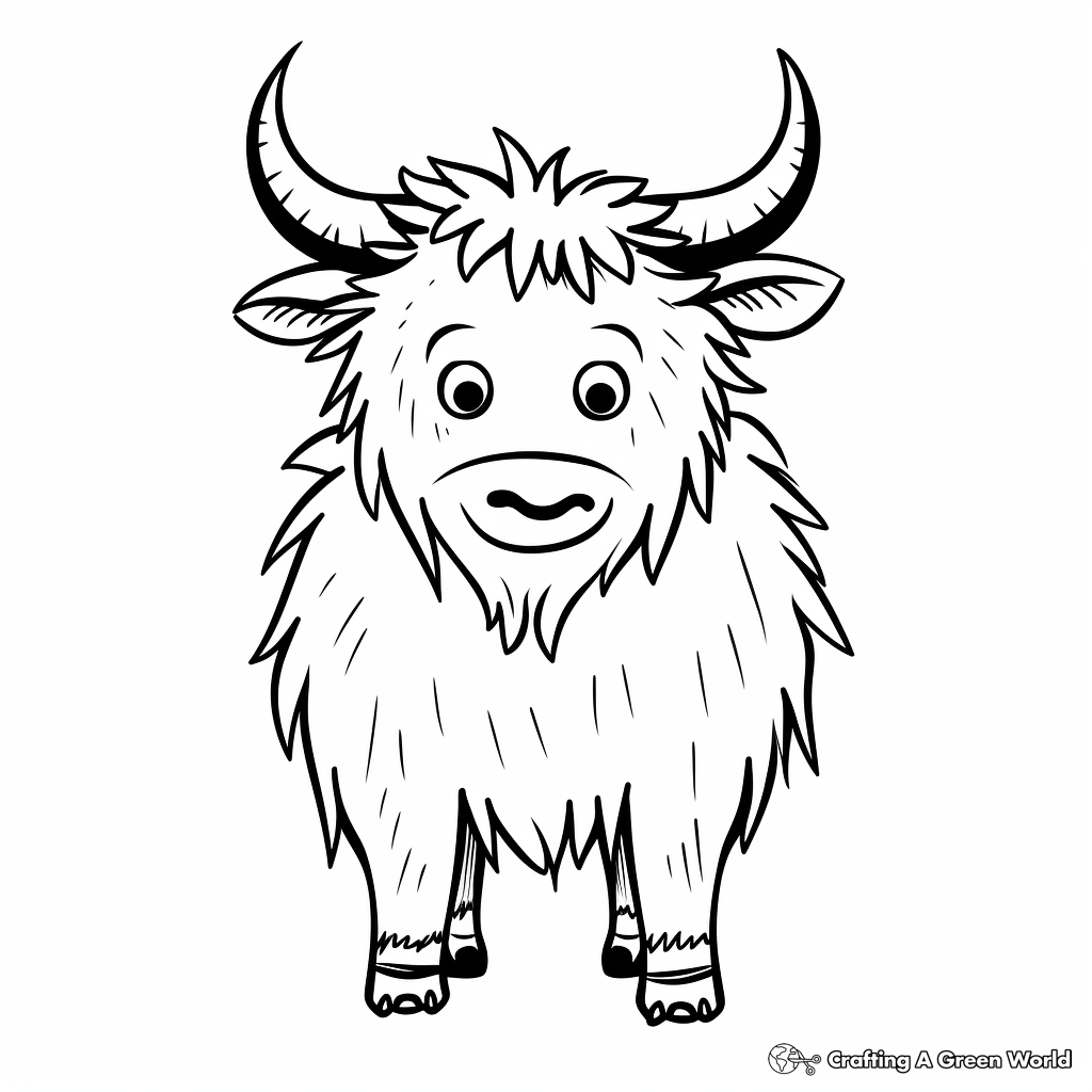 Yak coloring pages