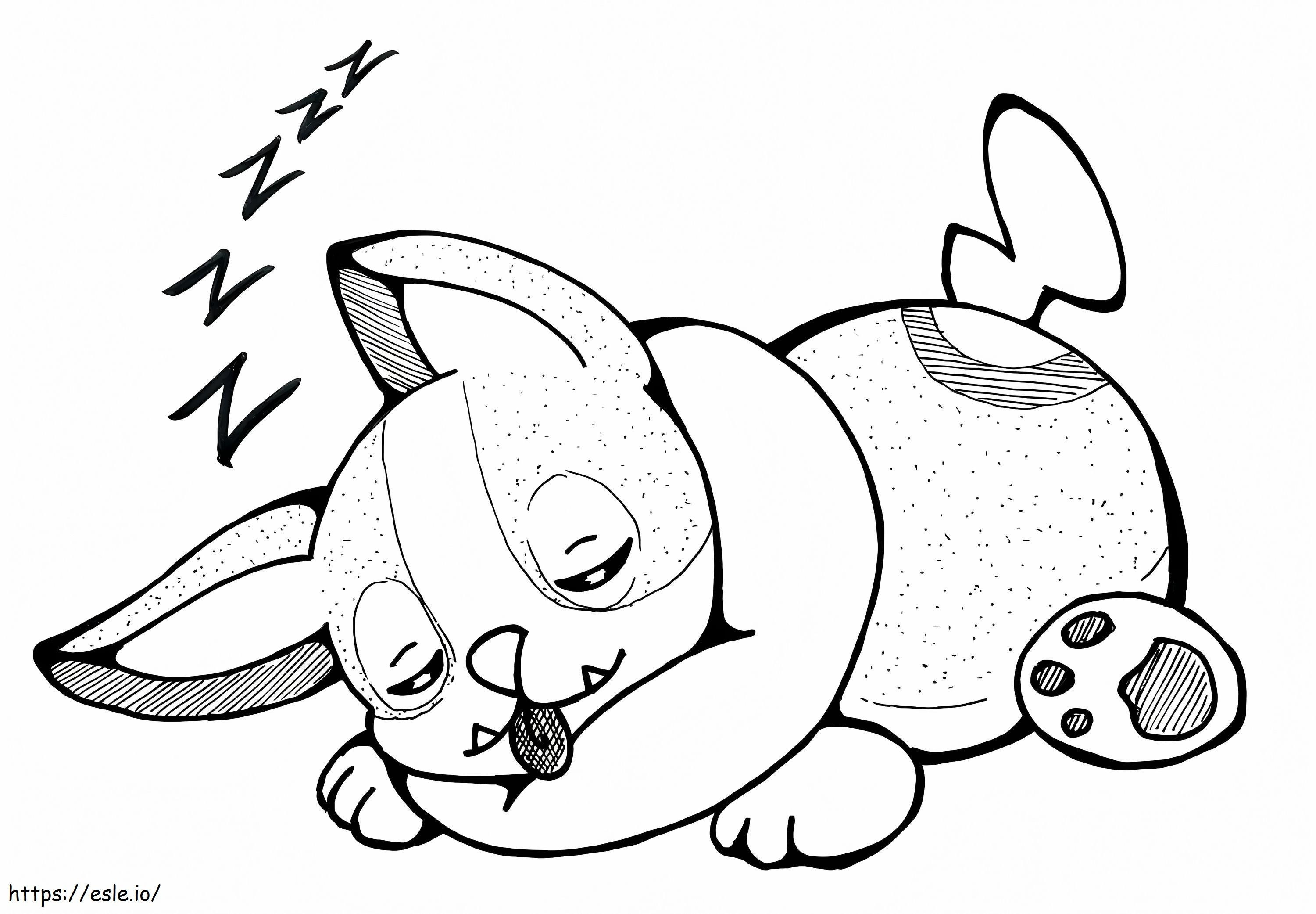 Adorable yamper coloring page