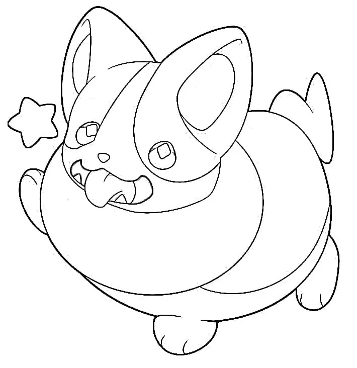 Happy yamper coloring page