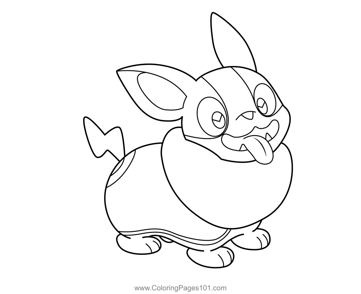 Yamper pokemon coloring page for kids