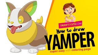 How to draw pokeon yaper super easy with coloring page