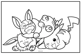 Eevee coloring pages free to print and color pdfs