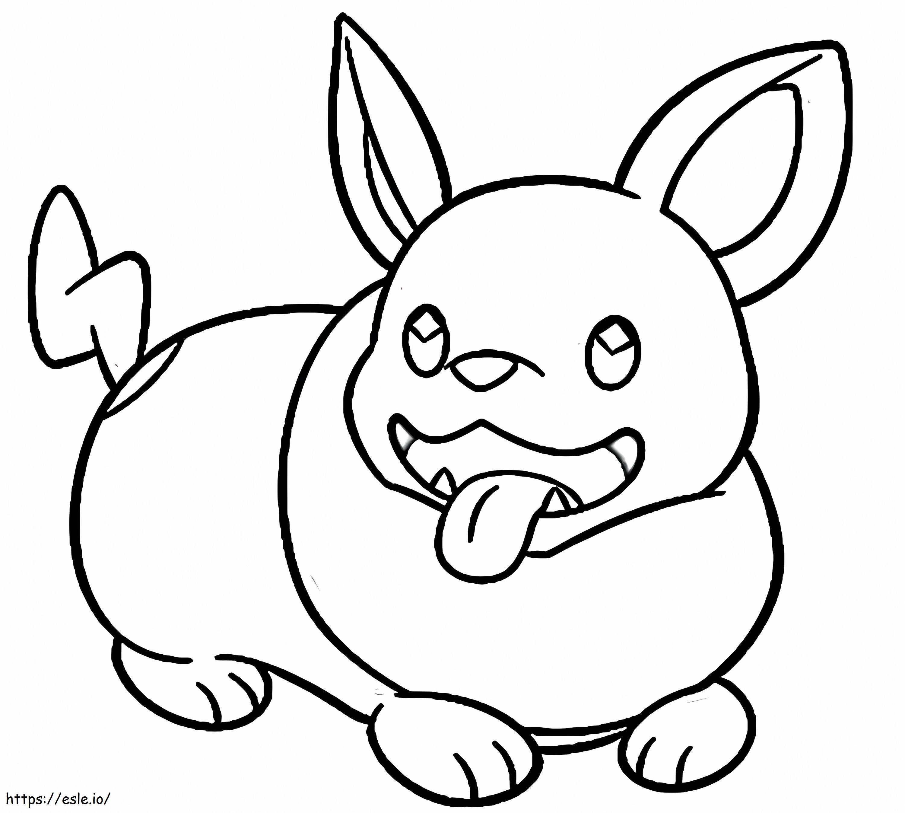 Cute yamper pokemon coloring page