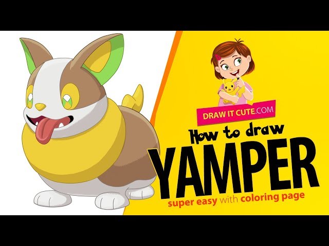 How to draw pokeon yaper super easy with coloring page