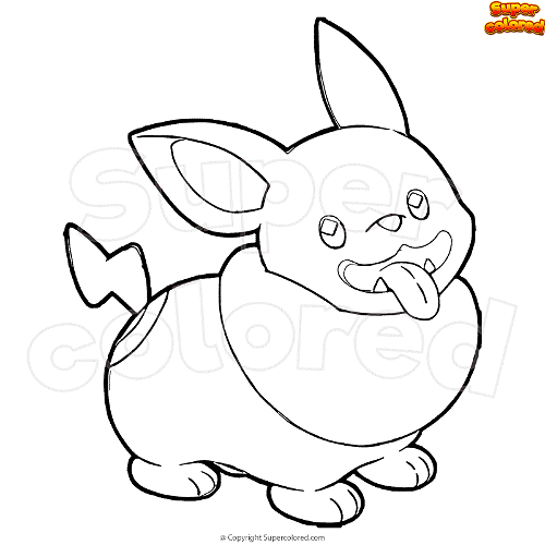 Coloring page pokemon yamper