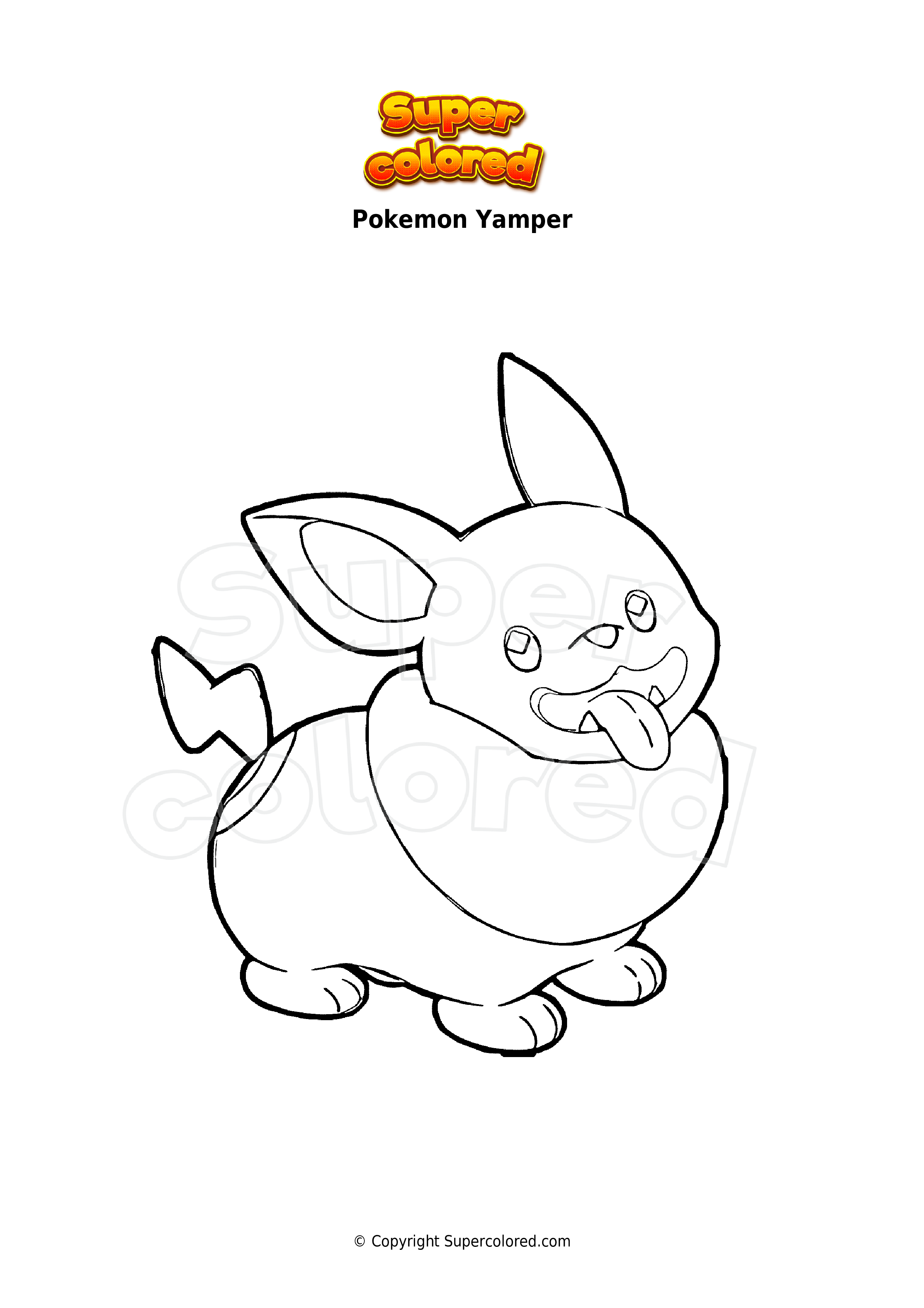 Coloring page pokemon yamper