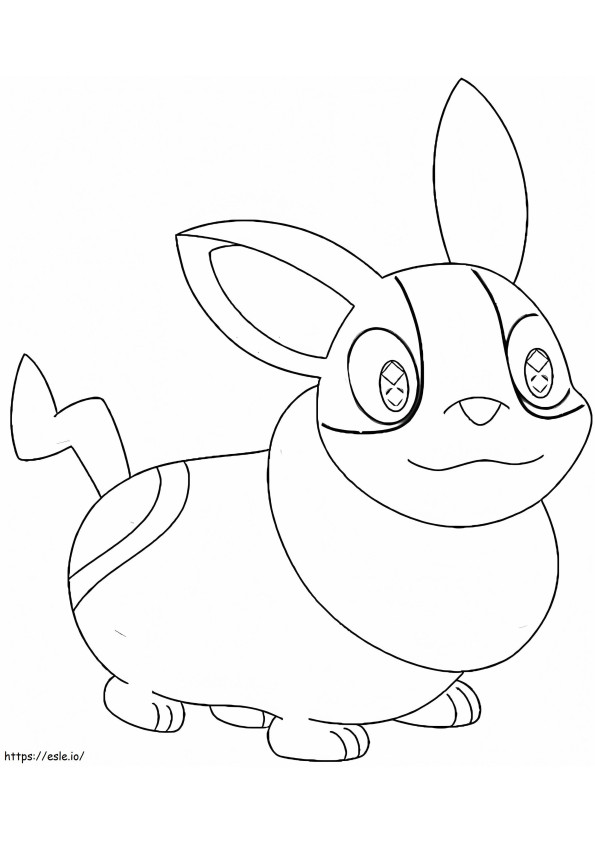 Cute yamper coloring page