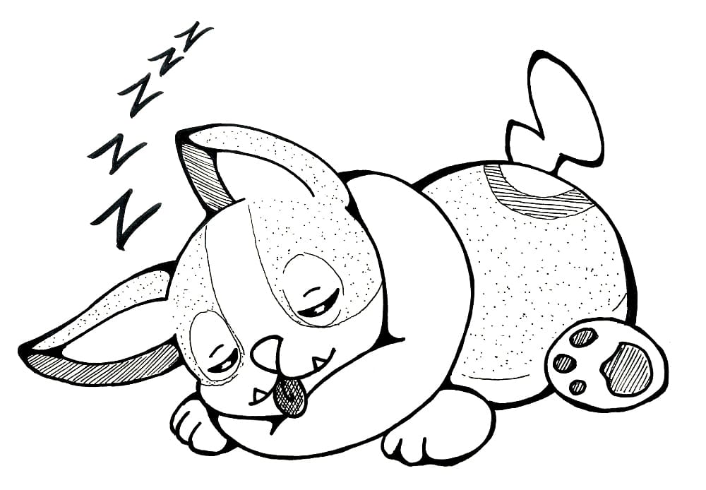 Adorable yamper coloring page