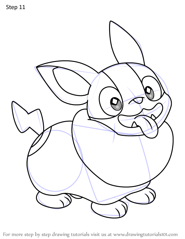 How to draw yamper from pokemon pokemon step by step