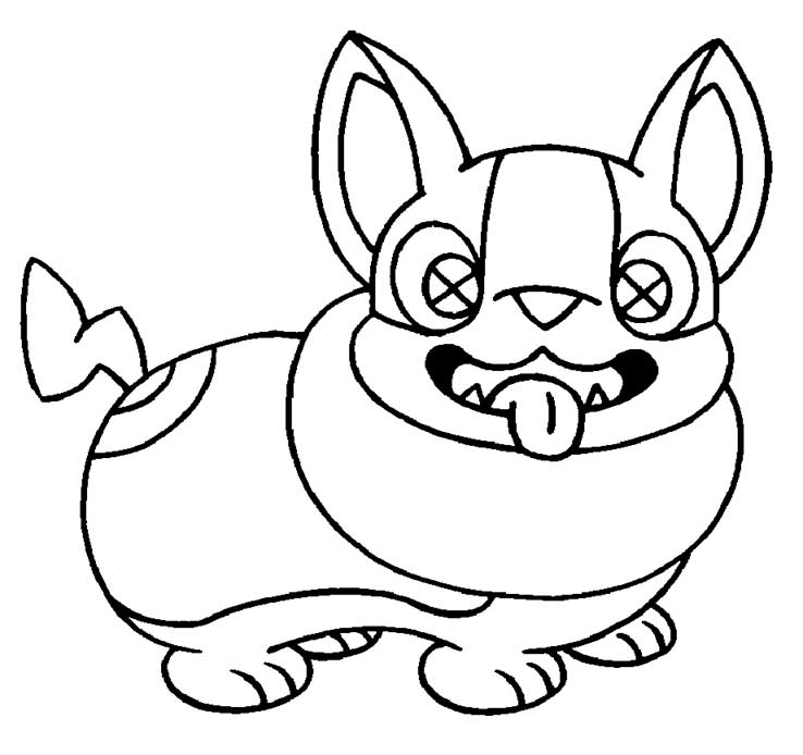 Yamper pokemon coloring page â having fun with children