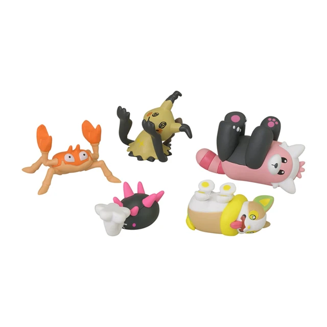 Pcet original pokemon pc gahapon penholder doll bewear pyukumuku mimikyu yamper action figure model toy gift for birthday