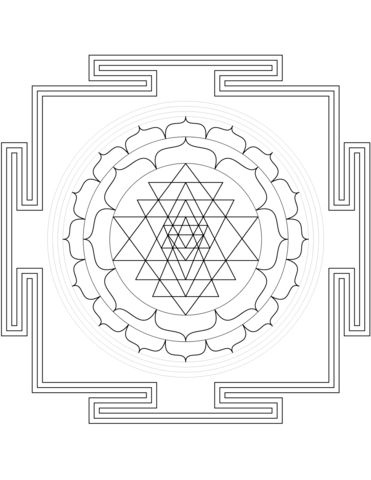 Sri yantra mandala ð ðñðºñðñðºð mandala coloring pages mandala coloring mandala