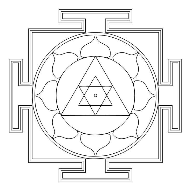 Yantra mandala mandala coloring pages mandala coloring coloring pages