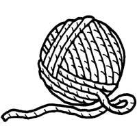 Ball of yarn coloring pages